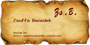 Zsuffa Benedek névjegykártya
